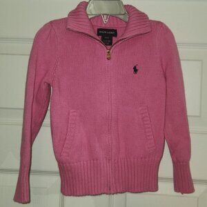 Ralph Lauren Girls full zip sweater 4T